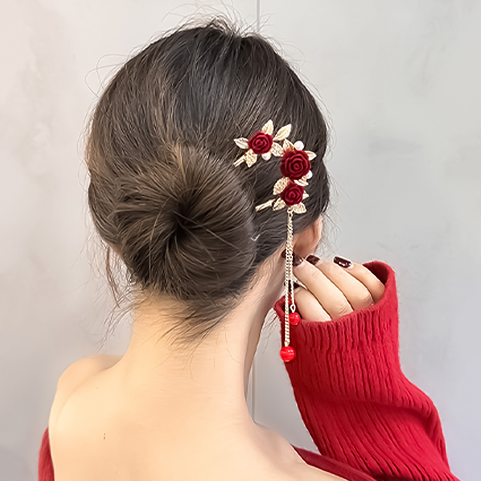 Pasador de pelo con flor de ro - Supply Florist reseña y precio