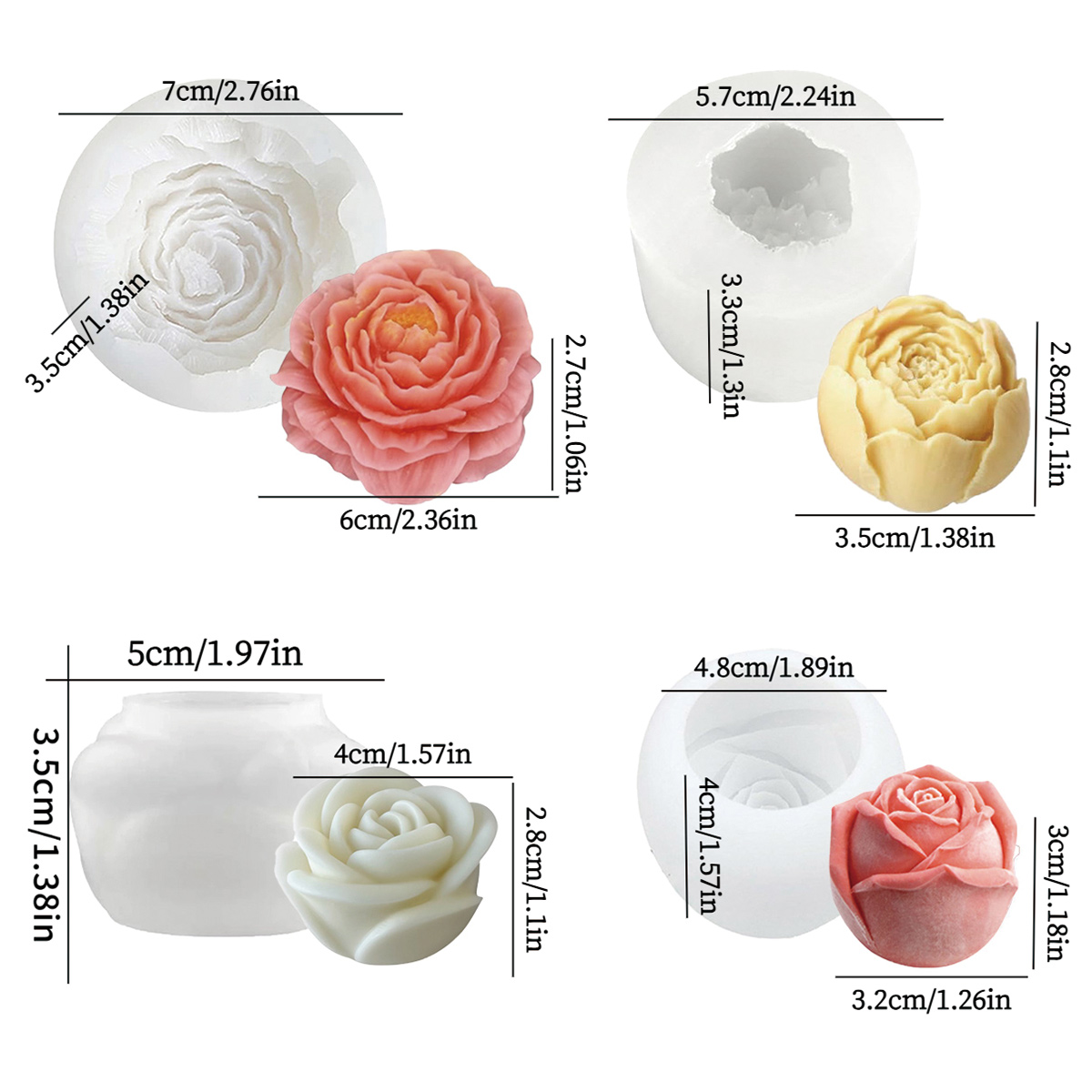 Juego de moldes florales de 4  - Florist Supply Bulk reseña y precio