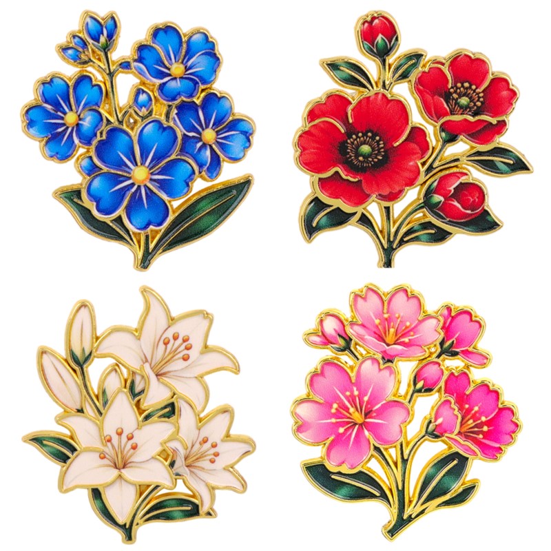 Bonito Broche de Esmalte Flora - Supply Florist reseña y precio